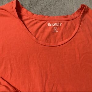 Roaman's Vibrant Coral Short Sleeve Tee